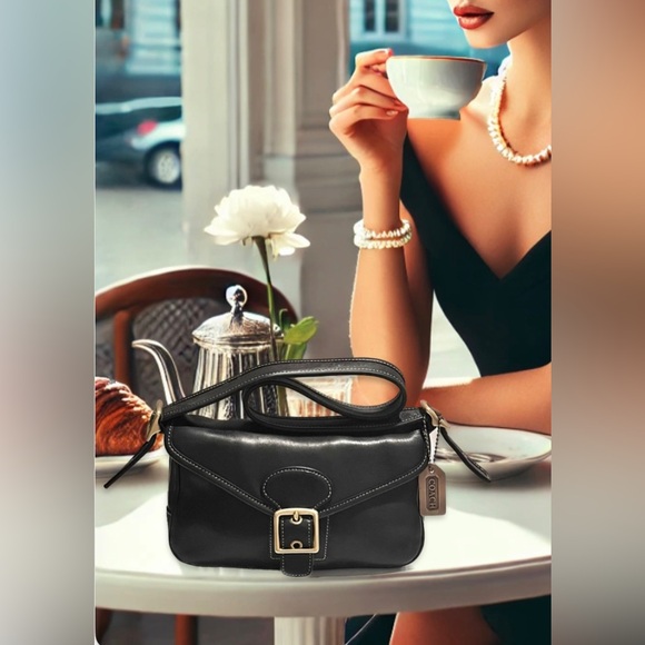 !!NEW MARK DOWN!! Coach Soho Leather Purse 9127 Small Shoulder Bag Black - Picture 6 of 6